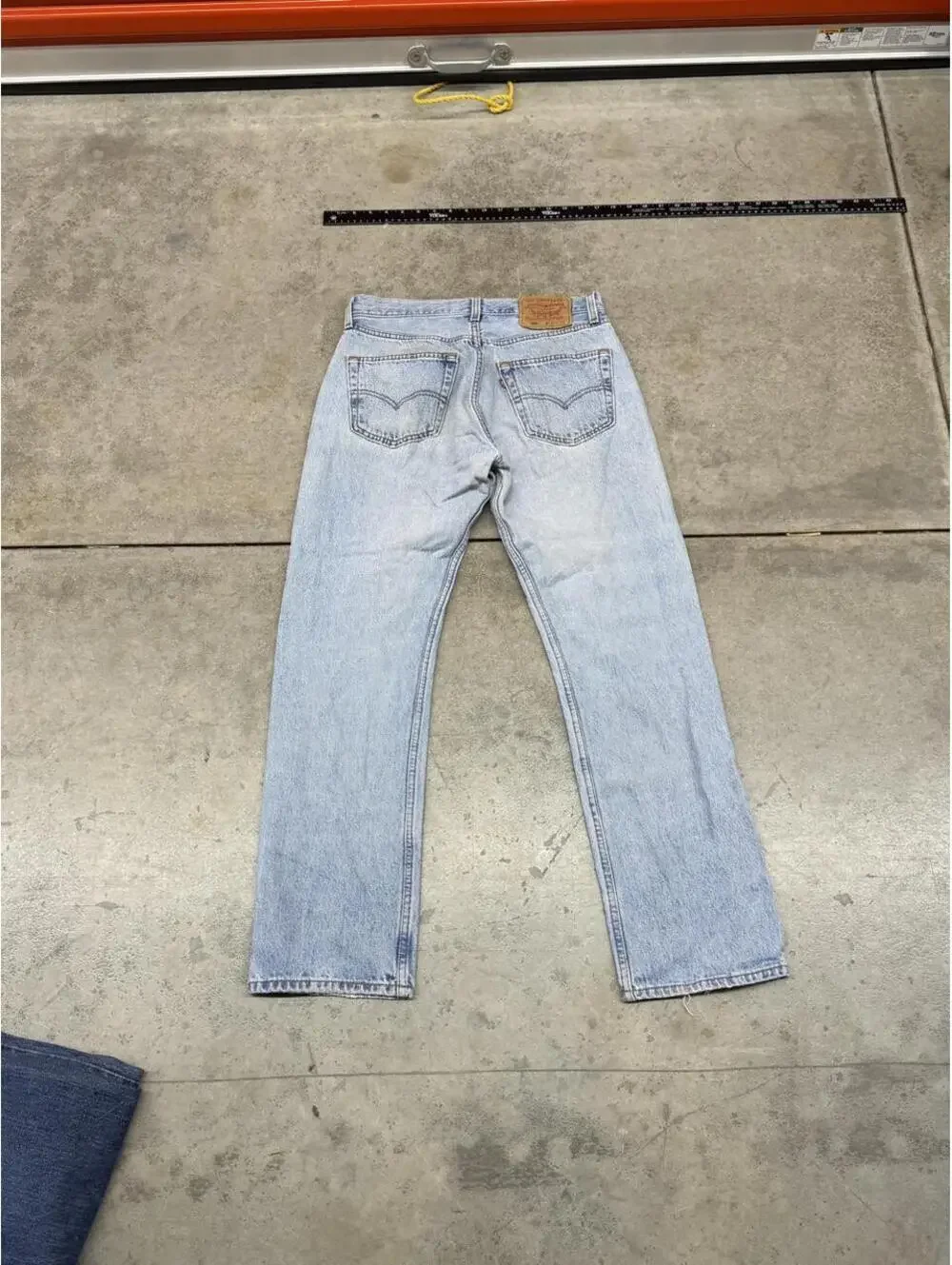 vintage levis 501 faded blue made in usa straight leg jeans size 31 x 30